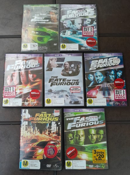 Bulk lot of dvds no 7 Fast And The Furious Collection Carousel 2