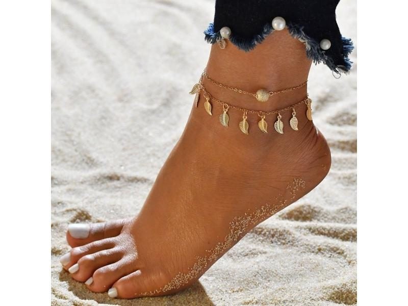 Vintage Beach Foot Anklet For Women Summer Bracelet On Leg Jewelry Carousel 1