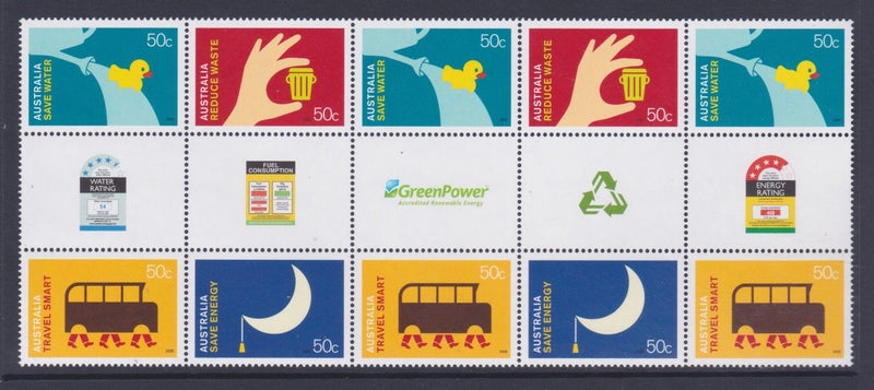 Australia - 2008 Living Green Set (4) - Gutter Block - UHM - 3012p Carousel 1