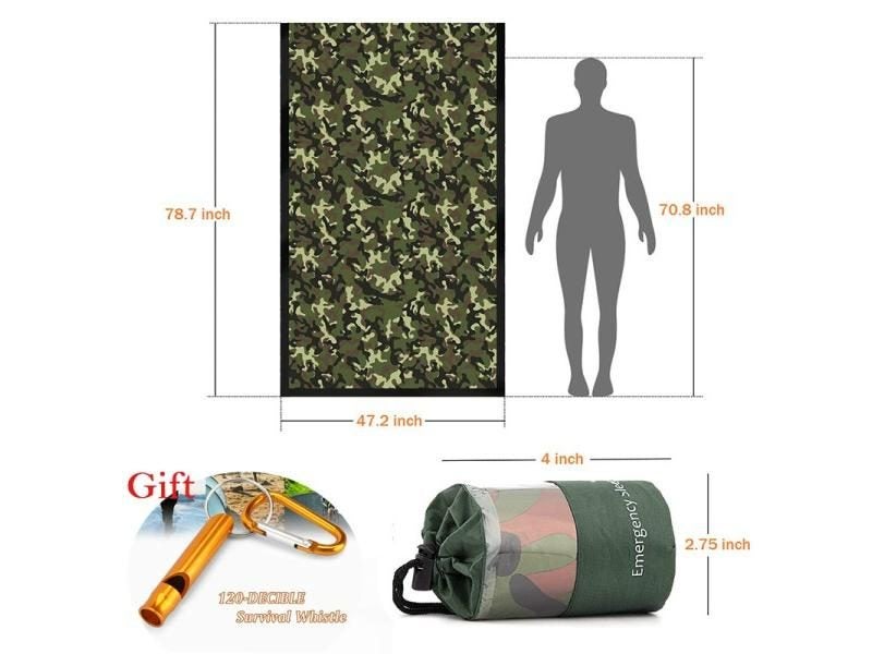Outdoor Life Bivy Emergency Sleeping Bag Thermal Keep Warm Waterproof Mylar Carousel 1