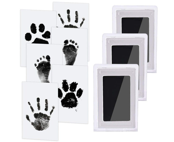 pcs Baby Imprint Set Baby Handprint and Footprint Clean Touch Ink Pad Baby Carousel 1