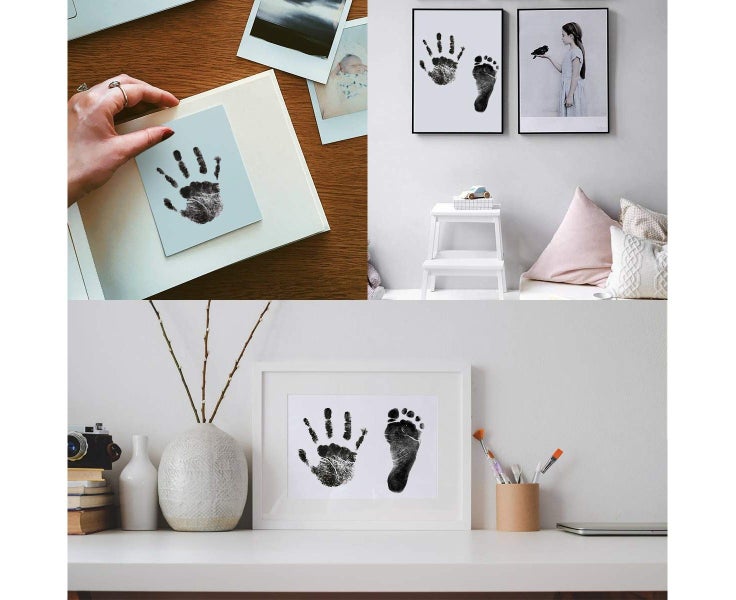 pcs Baby Imprint Set Baby Handprint and Footprint Clean Touch Ink Pad Baby Carousel 6