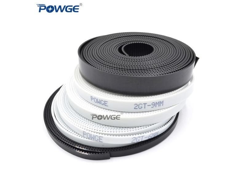POWGE 2GT Open Synchronous Belt 2GT-6 Width 4/6/9/10/15mm PU Steel GT2 Timing Carousel 1