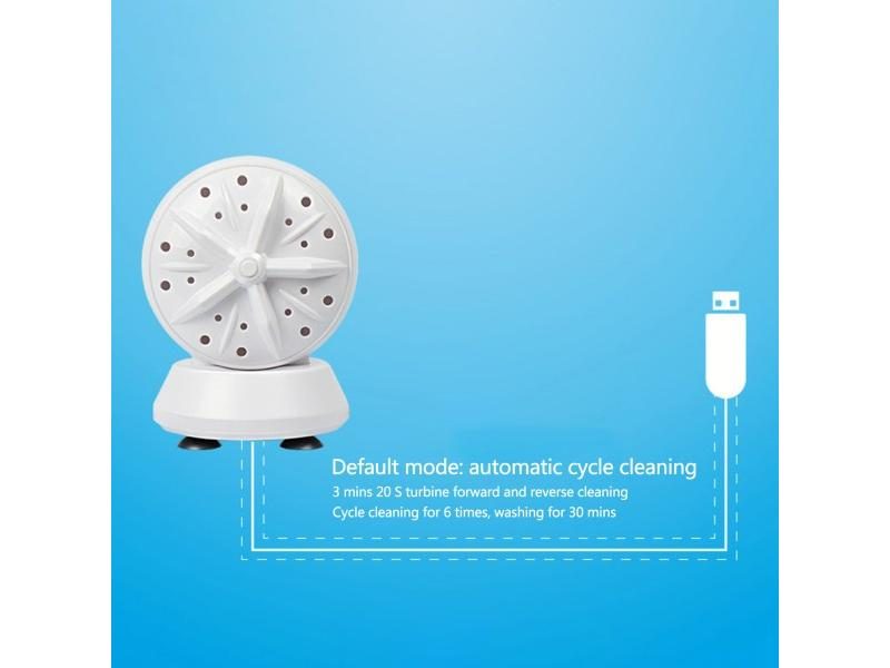 2 In 1 Mini Portable Washing Machine Ultrasonic Washer With USB Cable Carousel 1