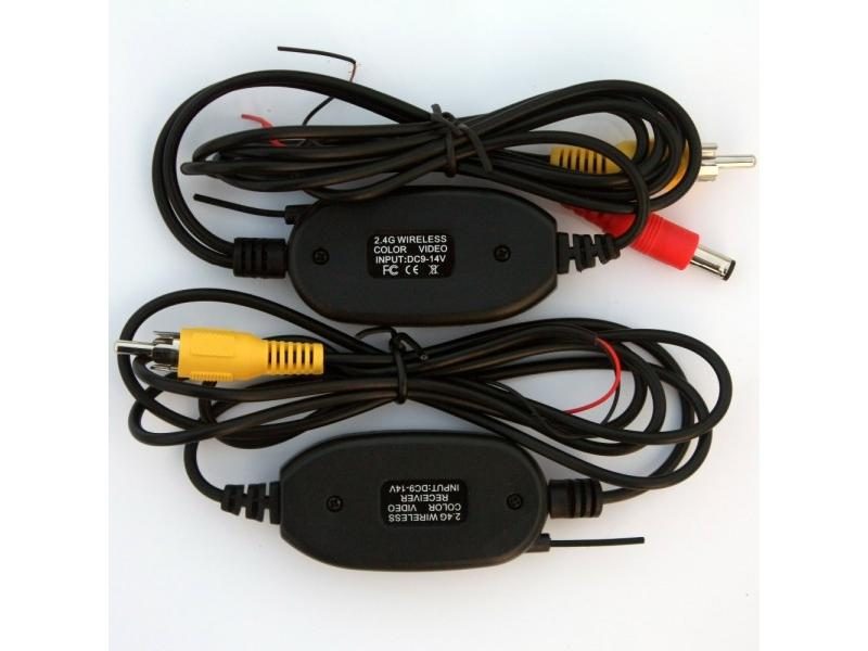 2.4ghz Wireless RCA Video Transmitter Receiver Kit For Car DVD Monitor GPS Rear Carousel 1