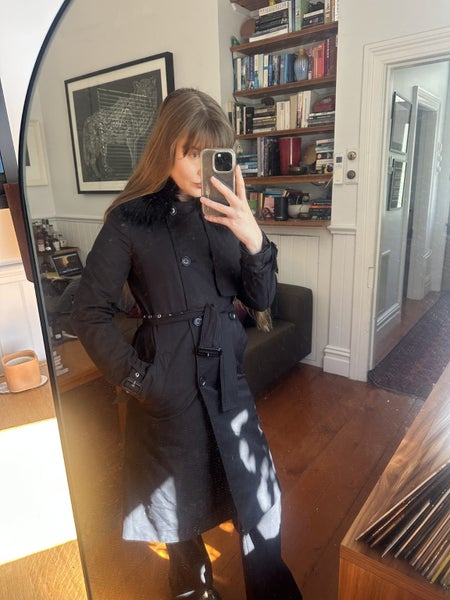 Black Zara fur collar coat LAST CHANCE TO PURCHASE Carousel 3