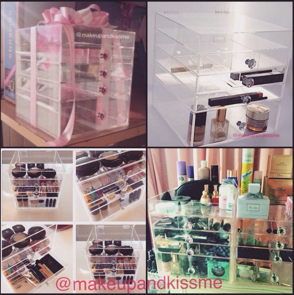 Acrylic makeup / cosmetic storage containers Carousel 10