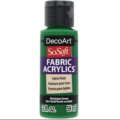 Decoart Sosoft Fabric Paints 59ml XMAS GREEN Carousel 1