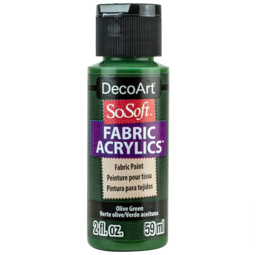 Decoart Sosoft Fabric Paints 59ml OLIVE GREEN Carousel 1
