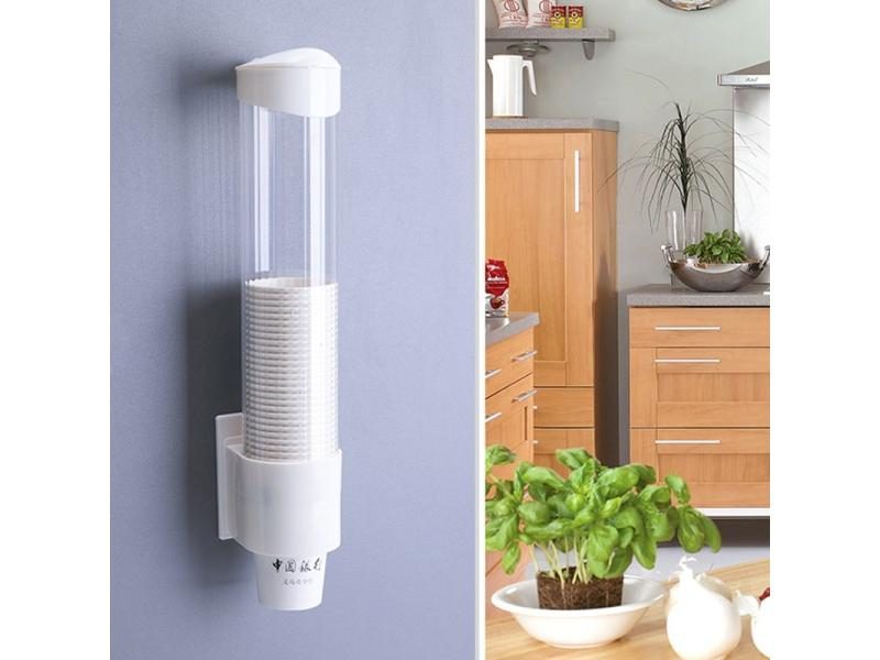 Multi-functional Anti Dust Paper Cup Dispenser Plastic Holder Water Dispenser Carousel 2