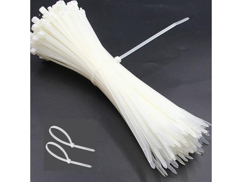 100Pcs 2x100mm 3*200mm White Black Self-locking Plastic Nylon Cable Ties Wire Carousel 1