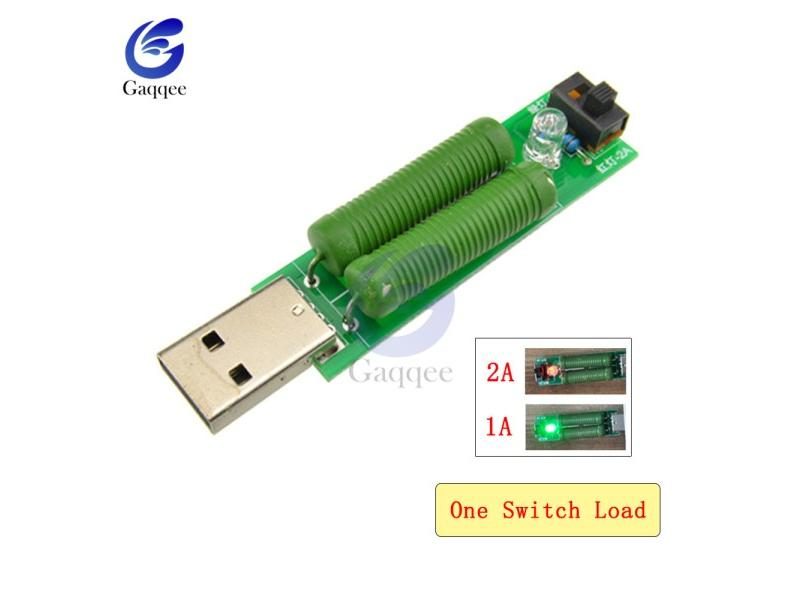 USB Resistor Dc Electronic Load With Switch Adjustable Current 5V 1A/2A/3A For Carousel 1