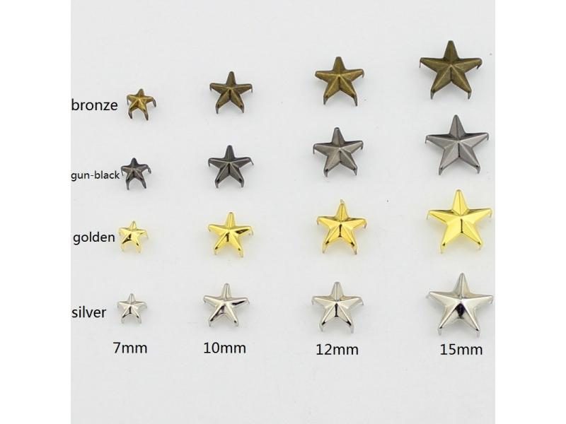 4 Colors High Quality 5 Claws Stars Pentagram Garment Rivets For Leather Studs Carousel 1