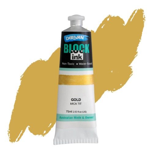Derivan 75ml Block Inks GOLD Carousel 1