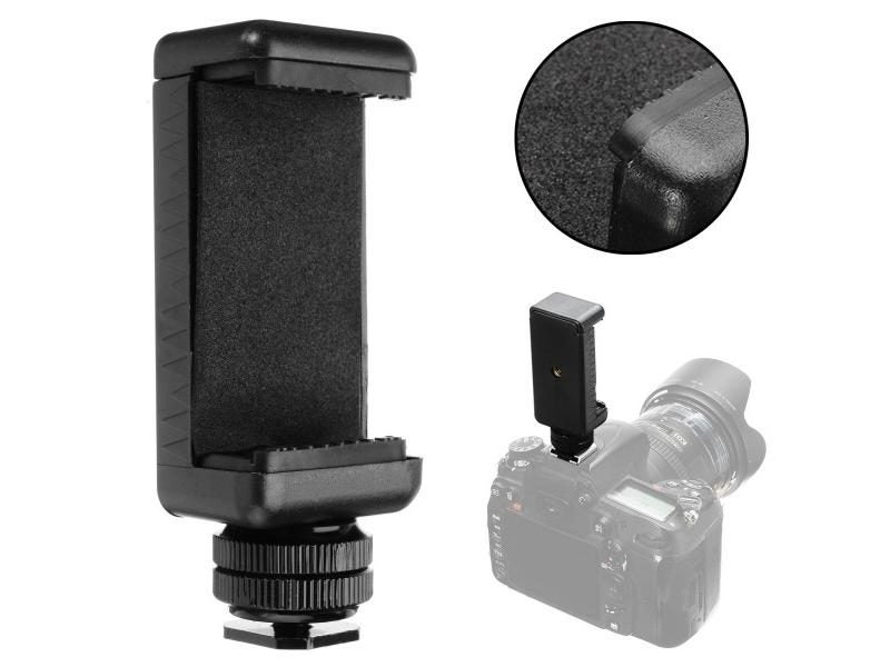 Mayitr High Quality 1/4" Phone Clip Holder Black Hot Shoe Adapter Mount For Carousel 1