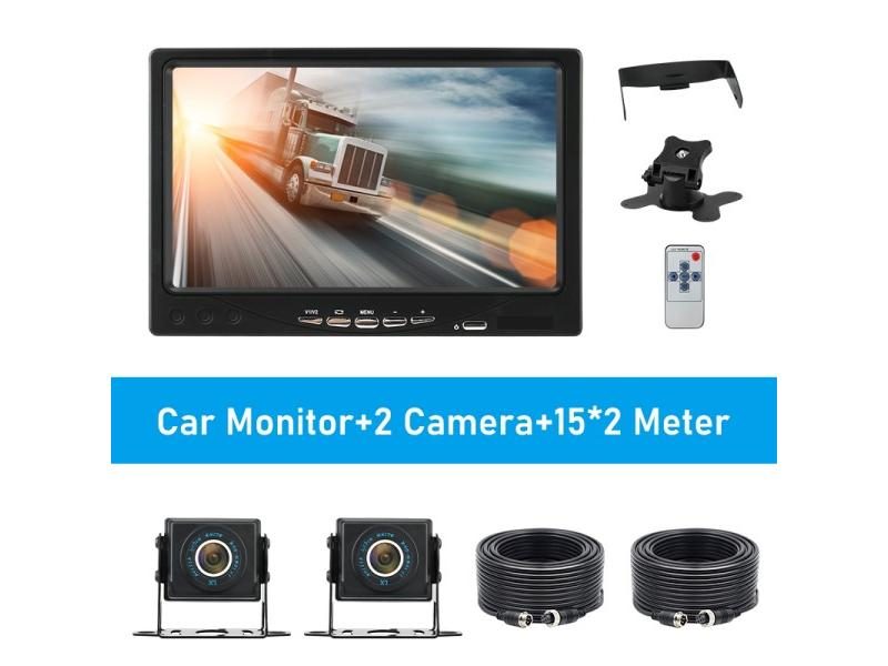 Jansite 7 Inch AHD 1080P Car Monitor Rear View Camera Aviation Head Waterproof Carousel 1