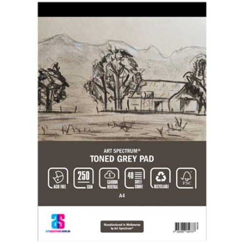 Art Spectrum Grey 250gsm 40 Sheet Toned Pads - A4 Carousel 1