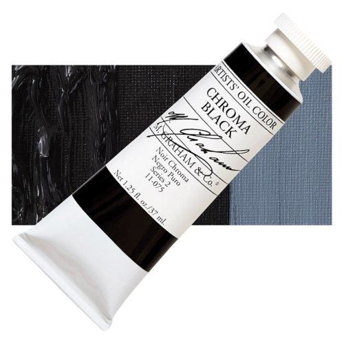 M Graham 37ml Artists' Oil Paints CHROMA BLACK Carousel 1