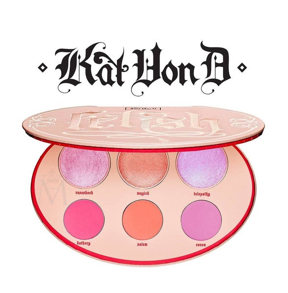 BEAUTIFUL Pink LIMITED EDITION Kat Von D Fetish Blush & Highlighter PALETTE NEW62865825825923111