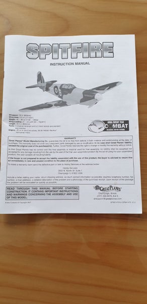 Spitfire (Great Planes Brand ) kitset rc plane Carousel 6