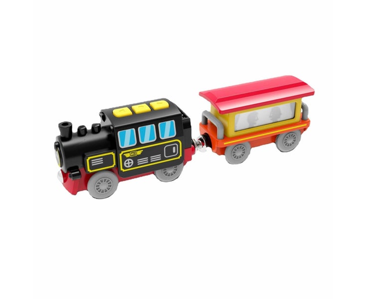 Motorized Train for Wooden Track, Remote Control Train with Magnetic Connec Carousel 7