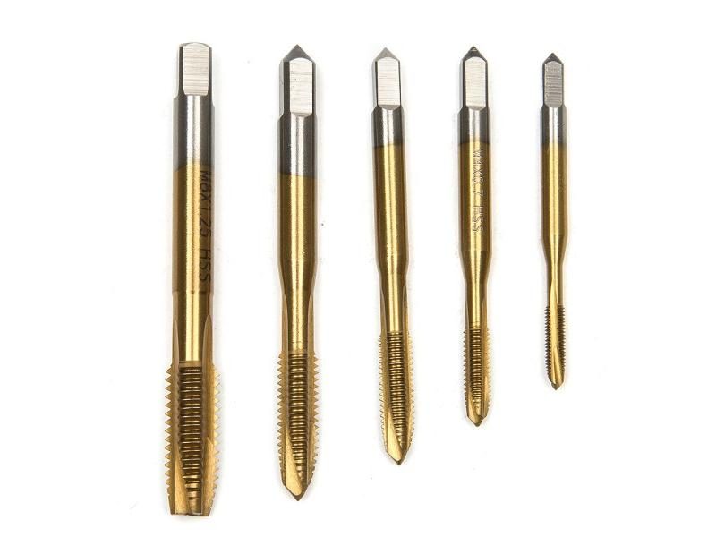 HSS Titanium Machine Tap Drill 3 Flute For M3 M8 Spiral Point Carousel 2