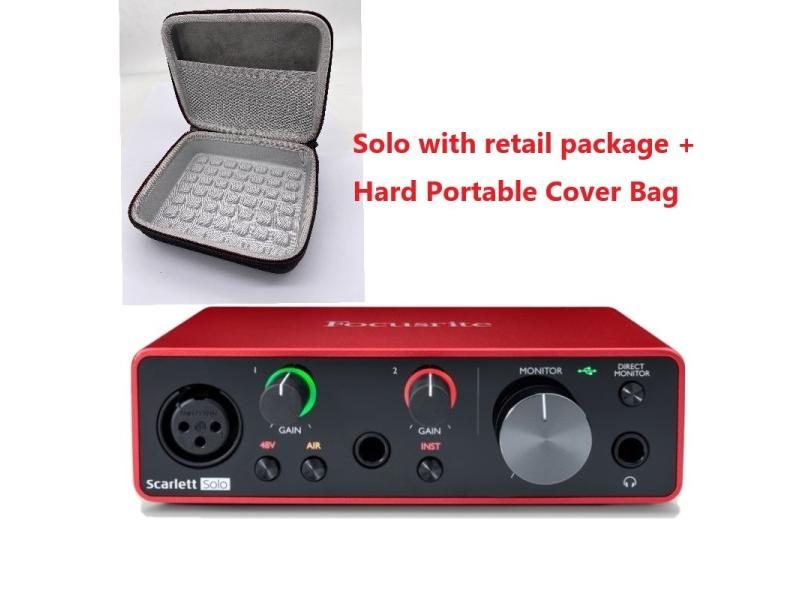 New Version Focusrite Scarlett Solo 3rd Gen 2 Input 2 Output USB Audio Carousel 1