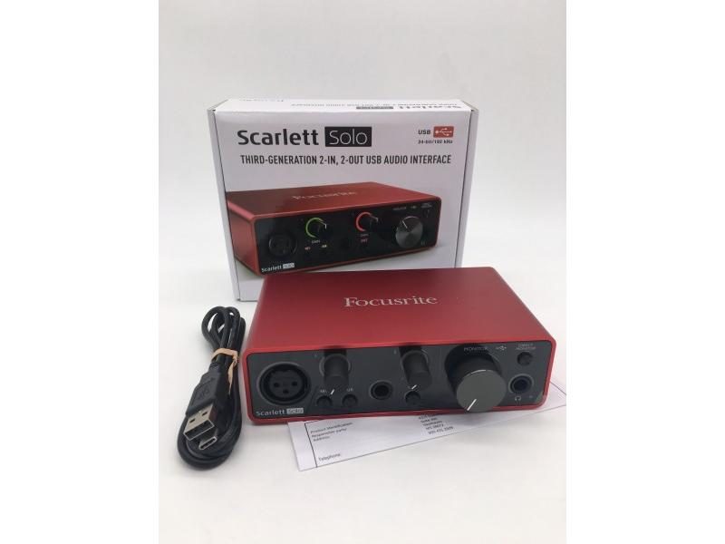 Focusrite Scarlett Solo 3rd Gen 2in2out USB Audio Interface For Recording Carousel 1
