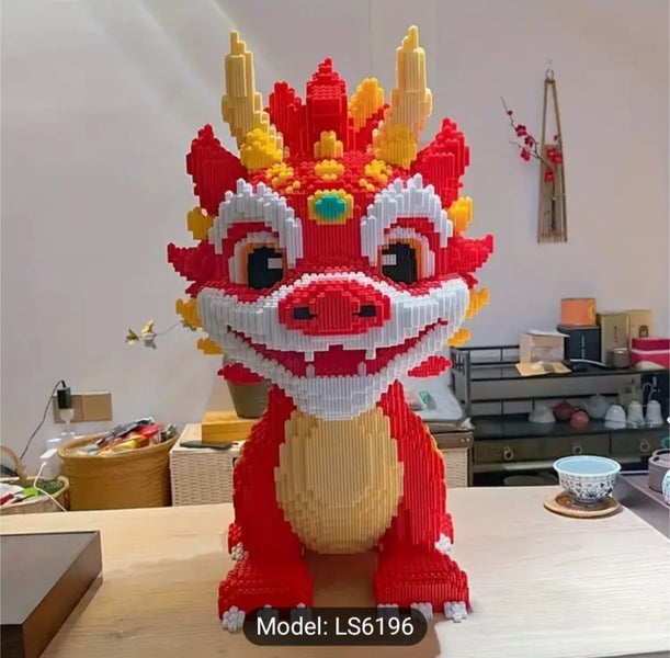 4088 pieces red dragon building blocks Carousel 1