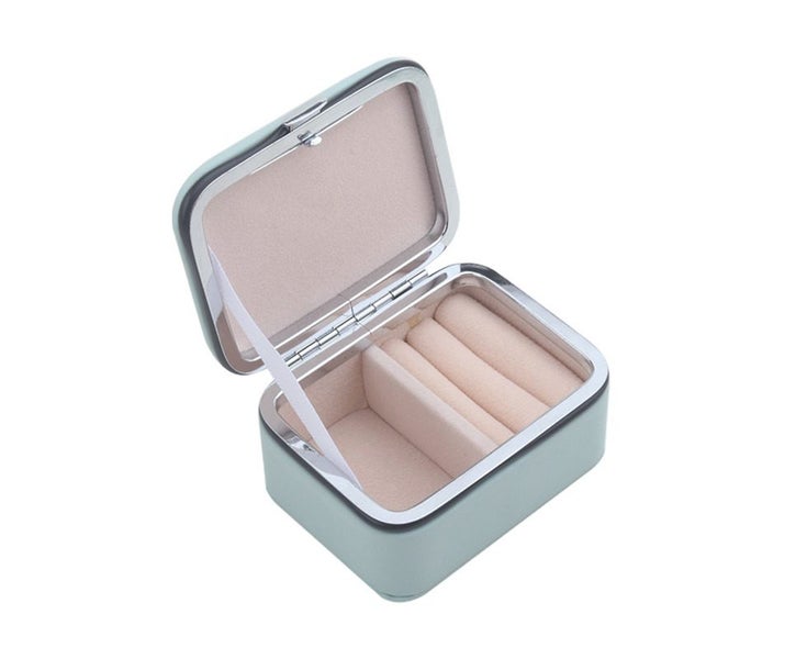 Mini Jewelry Box Simple Ring Earring Organizer Case Display Case Storage Bo Carousel 1