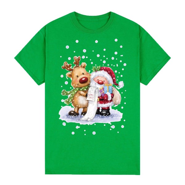100% Cotton Christmas T Shirt Adult Unisex Tee Tops Funny Santa Party Custume R Carousel 1