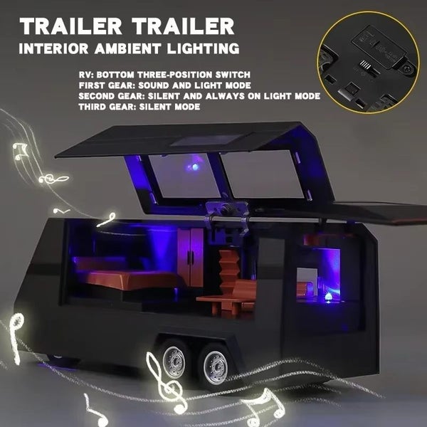 1:32 Tesla Cybertruck Pickup Trailer Alloy Car Model Diecast Metal, Sliver w/box Carousel 4