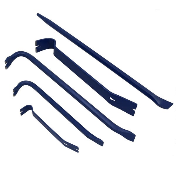 5pc Heavy Duty Pry + Wrecking Bars Flat Bars Aligning Bar Utility Crow Bar Set Carousel 4