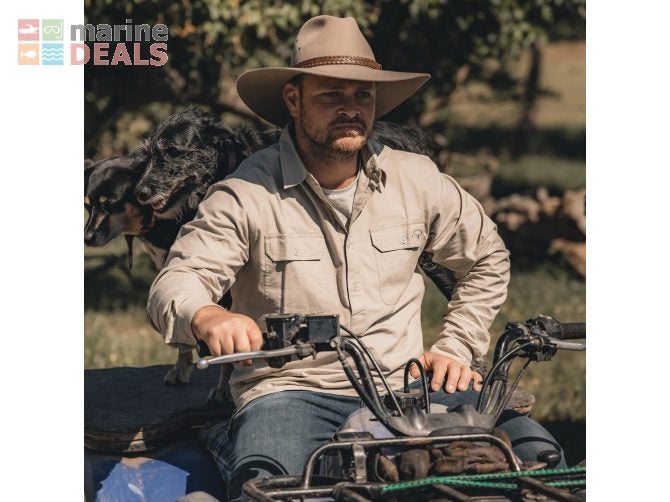 Ridgeline Yard Placket Mens Long Sleeve Shirt Euc… Carousel 5