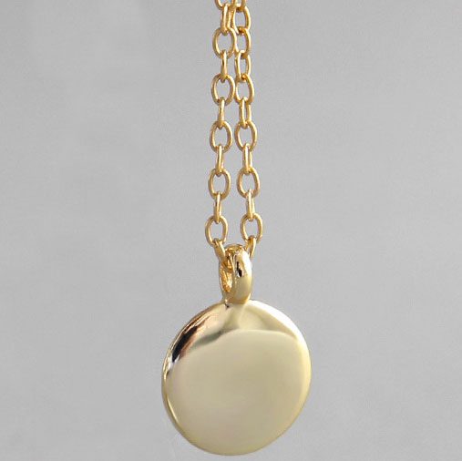18K Gold Disc Necklace "Bellamy" Carousel 1
