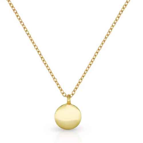 18K Gold Disc Necklace "Bellamy" Carousel 10