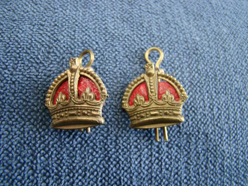 WW1 Period Rank Crowns Pair Carousel 1