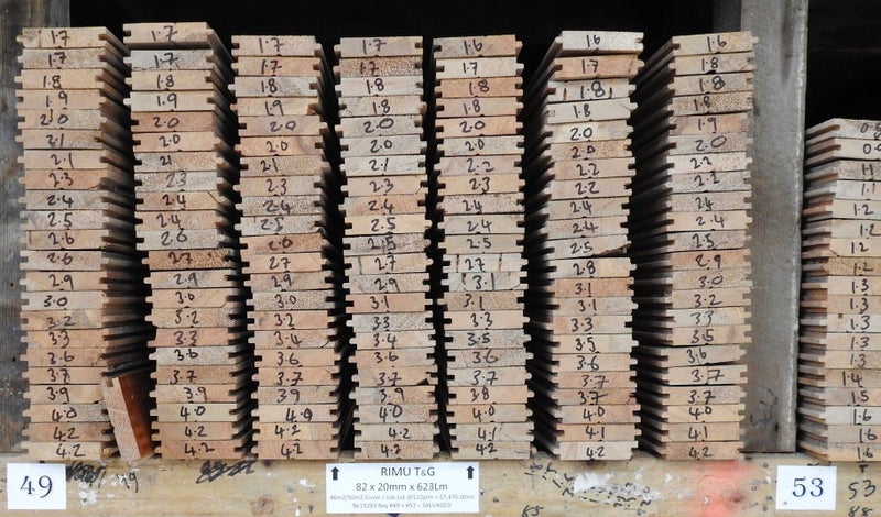 Rimu Tongue & Groove Flooring - 623Lm = 46M2 Job Lot W82 x T20 NL15283 Carousel 1