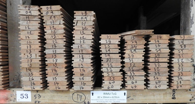 Rimu Tongue & Groove Flooring - 623Lm = 46M2 Job Lot W82 x T20 NL15283 Carousel 2