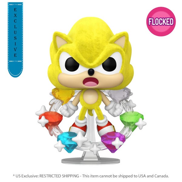 Sonic - Super Sonic with Emeralds (US Exclusive) Flocked Pop! Vinyl Figure Carousel 1