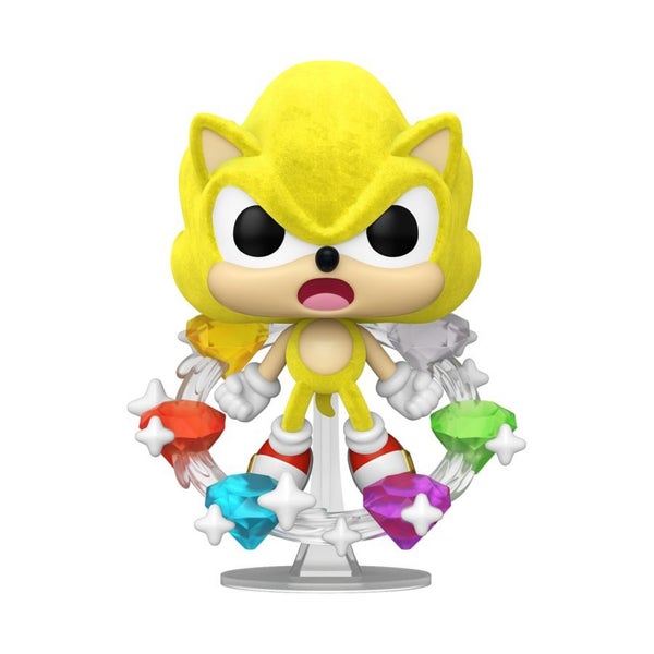 Sonic - Super Sonic with Emeralds (US Exclusive) Flocked Pop! Vinyl Figure Carousel 2