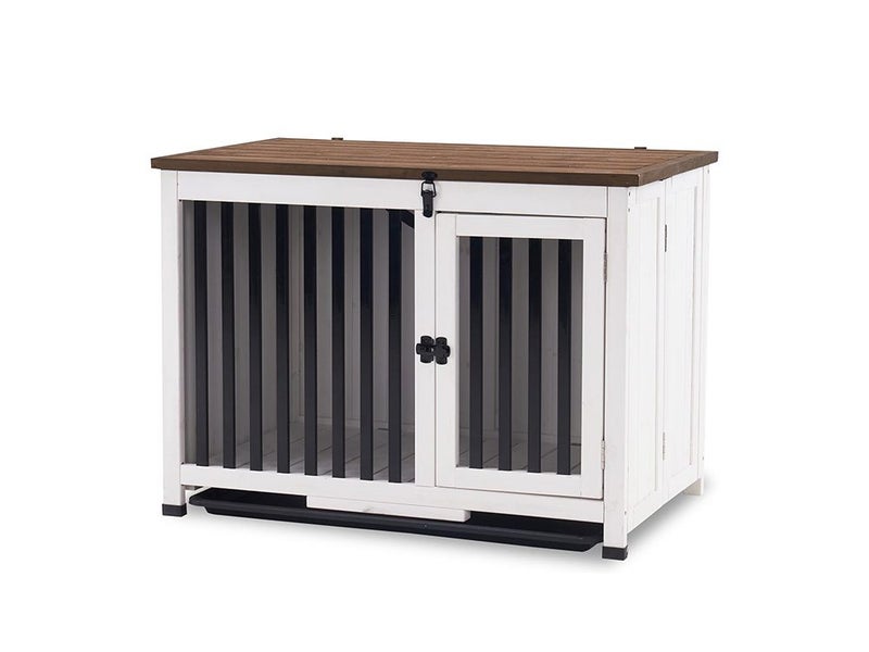 Portable Wooden Pet Dog Kennel Crate Cage Carousel 1