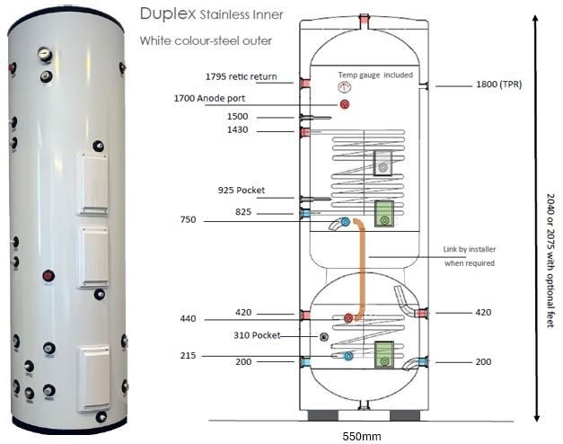 NZ designed Combi Tank for Heating & Hot Water Carousel 1