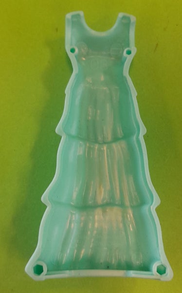 Polly Pocket toy, blue clip-on dress for doll Carousel 2