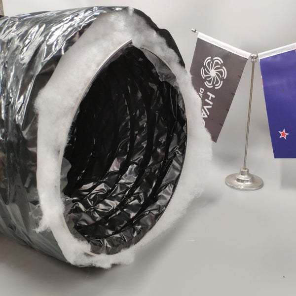 Flexible Duct 150mm dia Insulated R0.6 6m length Carousel 2