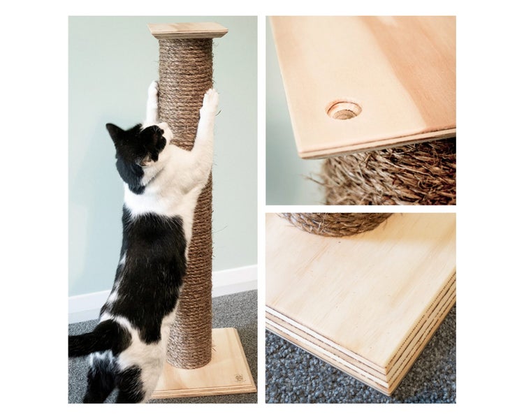 Cat Scratching Post 1000mm Tall, Natural Finish Carousel 1
