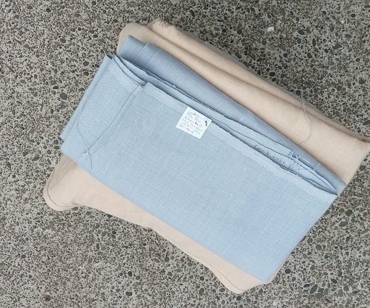 Cork Linen 20ct Pale Blue - 142 wide x 1.4 metres Carousel 1