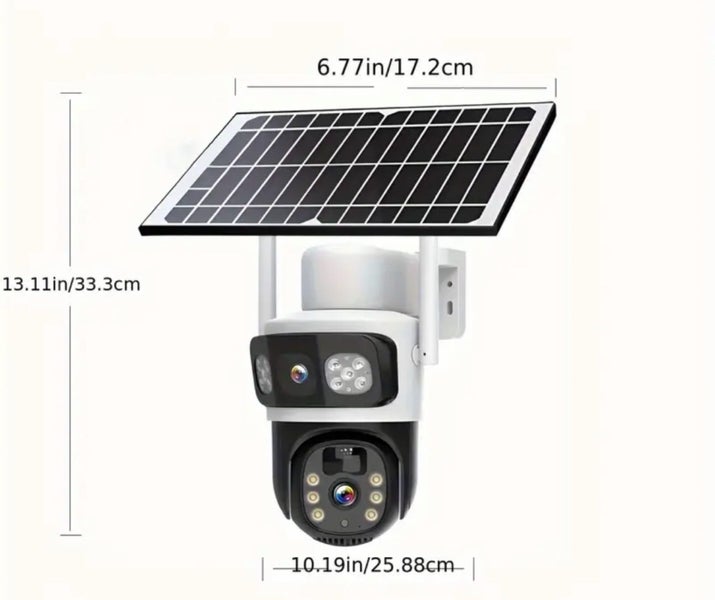 Dual lens smart wireless wifi solar security camera Carousel 2