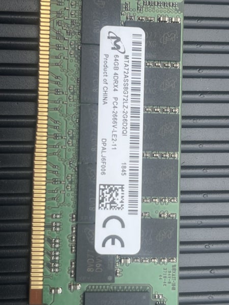 HP 64GB DDR4-2666 LRDIMM 815101-B21 850882-001 840759-091 HPE Server Memory RAM Carousel 1