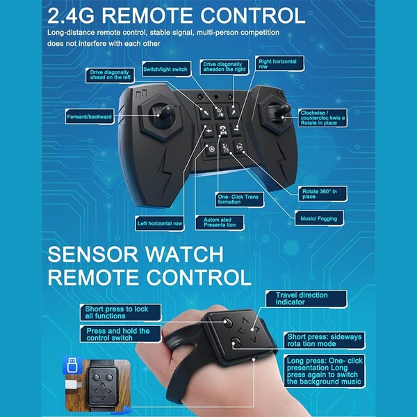 RC Stunt Car 2.4GHz Remote Control Gesture Sensor Toy Cars 360?aRotation Carousel 7